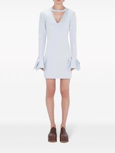 JW Anderson ruffle-detail cut-out minidress - Blauw