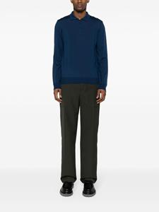 Corneliani half-zip wool polo shirt - Blauw