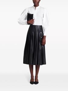 Altuzarra Tullius side-button pleated midi skirt - Zwart