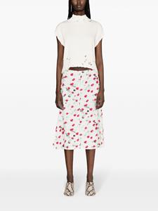 Marni floral-print midi skirt - Wit