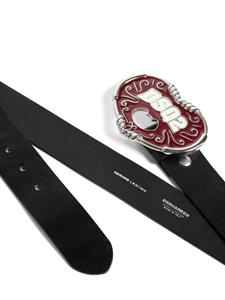 Dsquared2 logo-plaque leather belt - Zwart