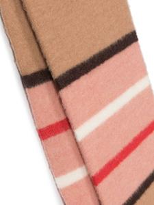 Marni striped brushed-effect scarf - Roze