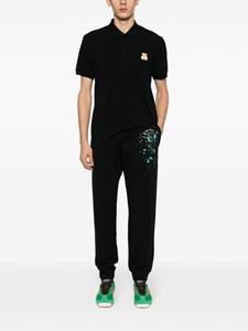 Moschino teddy-embroidered cotton polo shirt - Zwart