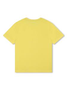 BOSS Kidswear T-shirt met logoprint - Geel
