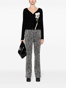 Lanvin tweed flared trousers - Zwart