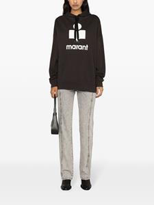 MARANT ÉTOILE Mansel flocked-logo hoodie - Zwart