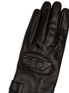 Diesel G-Reies leren handschoenen - Zwart