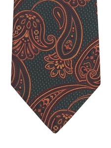 ETRO paisley-print silk tie - Groen