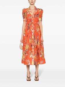 Zimmermann Matchmaker floral-print midi shirtdress - Oranje