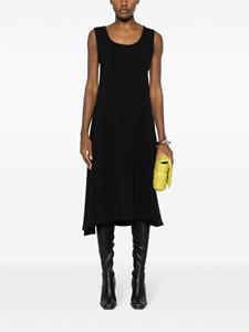 Jil Sander scoop-neck midi dress - Zwart