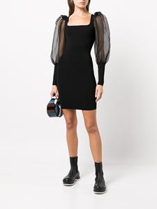 Alice + olivia Mini-jurk met pofmouwen - Zwart
