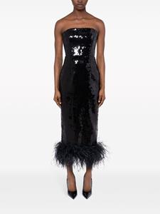 16Arlington Midi-jurk verfraaid met pailletten - Zwart