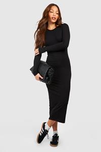 Boohoo Tall Premium Super Soft Midaxi Dress, Black