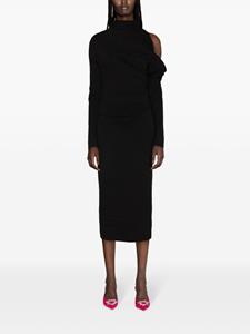 GAUGE81 Teresa asymmetrische midi-jurk - Zwart