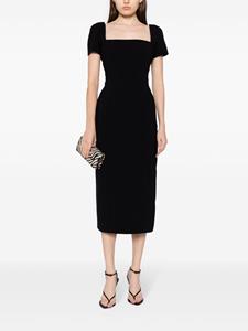 A.L.C. Midi-jurk met textuur - Zwart