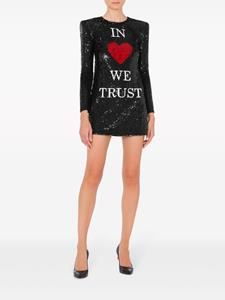 Moschino In Love We Trust sequin-embellished minidress - Zwart