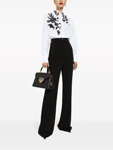 Dolce & Gabbana High waist flared plooibroek - Zwart