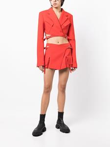 Dion Lee Mini-rok met uitgesneden gesp - Rood