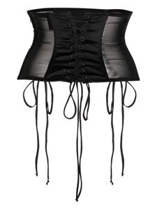 Kiki de Montparnasse La Madame semi-sheer corset - Zwart