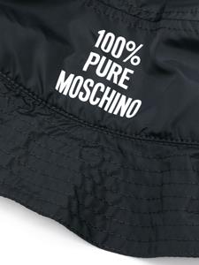 Moschino Vissershoed met logoprint - Zwart