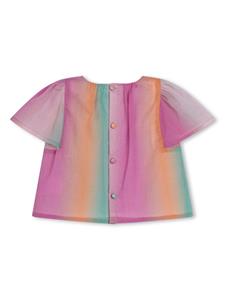 Chloé Kids Katoenen blouse met kleurverloop - Roze