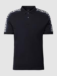 Armani Exchange Poloshirt met labelopschrift, model 'Shoulder Piping'