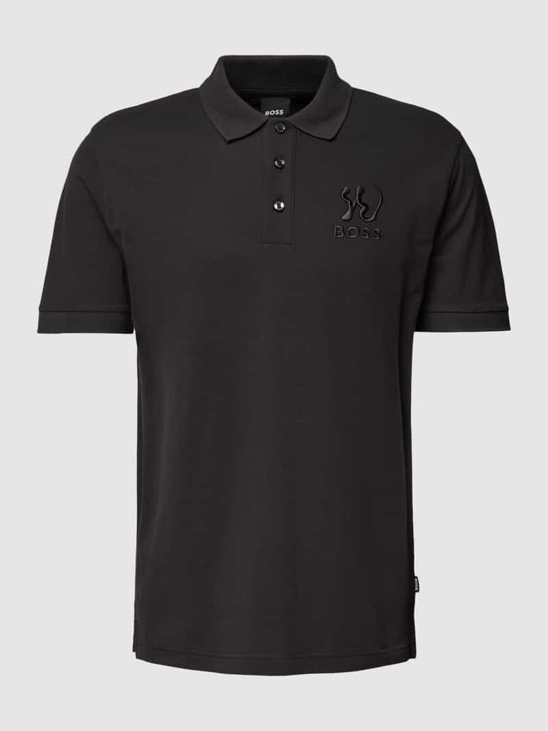 Boss Poloshirt met labelstitching, model 'Parlay'