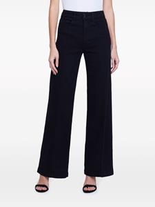 L'Agence Janine high-rise wide-leg jeans - Zwart