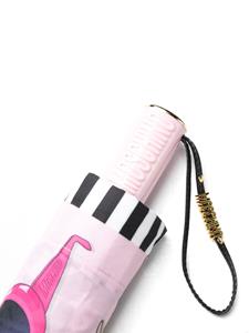 Moschino Paraplu met print - Roze