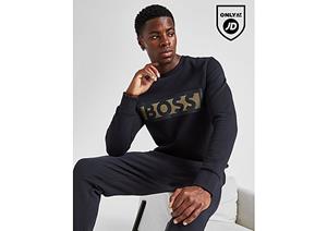 Boss Batch Large Logo Sweatshirt - Navy- Heren