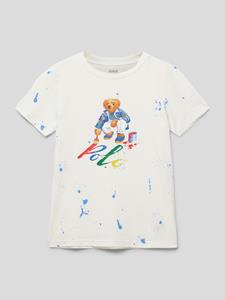 Polo Ralph Lauren Teens T-shirt met motiefprint, model 'BEAR'