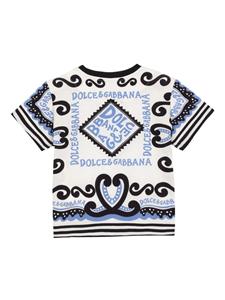 Dolce & Gabbana Kids Marina-print cotton T-shirt - Wit