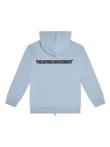 THE GIVING MOVEMENT logo-appliqué zip-up hoodie - Blauw