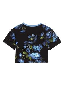 Dolce & Gabbana Kids Bellflower-print cotton T-shirt - Zwart