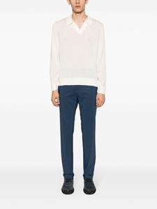 Theory Zaine straight-leg cotton blend trousers - Blauw