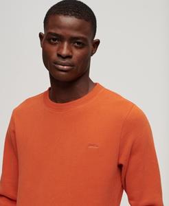 Superdry Mannen Essential Logo Sweatshirt met Ronde Hals Oranje