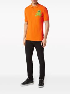 Philipp Plein Poloshirt met doodskopprint - Oranje