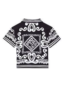 Dolce & Gabbana Kids Marina-print short-sleeve shirt - Zwart
