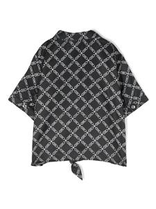 Michael Kors Kids Shirt met monogramprint - Zwart