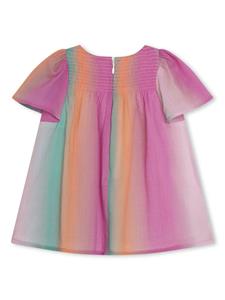 Chloé Kids Gesmockte jurk met kleurverloop - Roze