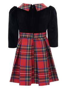 Tulleen bow-detail plaid-checked dress - Rood