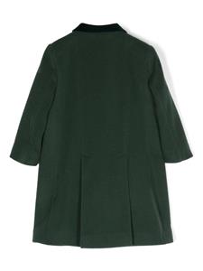 Siola spread-collar double-breasted coat - Groen