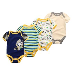 Kiddiezoom Babykleding pasgeboren bodysuits met korte mouwen Infantil peuterkostuums kinderkleding BDS4037