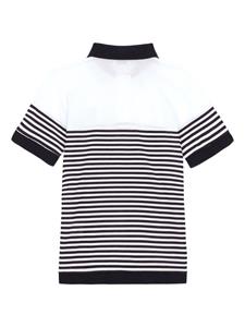 Dolce & Gabbana Kids striped cotton polo shirt - Wit