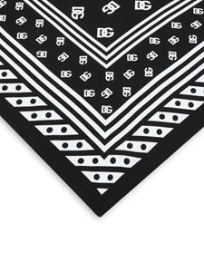 Dolce & Gabbana Sjaal met logoprint - Zwart