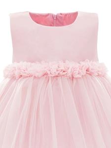 Mimi Tutu floral-embellished tulle-skirt dress - Roze