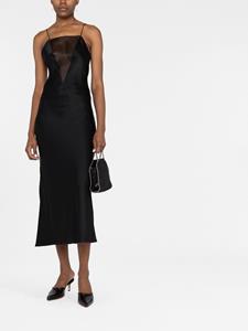 Stella McCartney Midi-jurk met doorzichtig vlak - Zwart