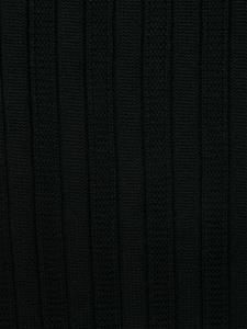 Versace Medusa-plaque ribbed scarf - Zwart