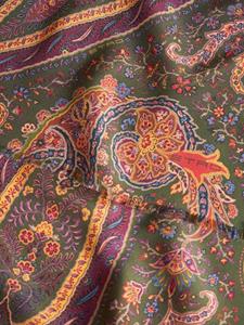 ETRO paisley-print silk scarf - Groen