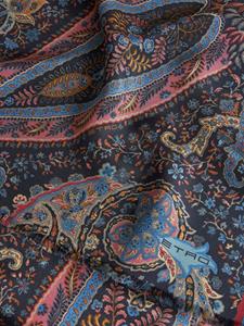 ETRO paisley-print silk scarf - Blauw